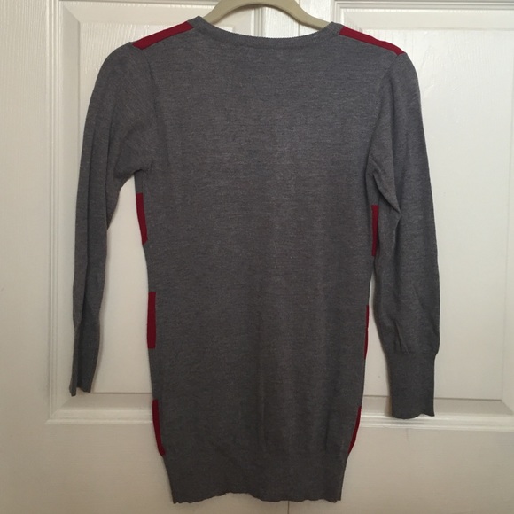 Kapara Gray and Red Striped Cardigan - Picture 2 of 4