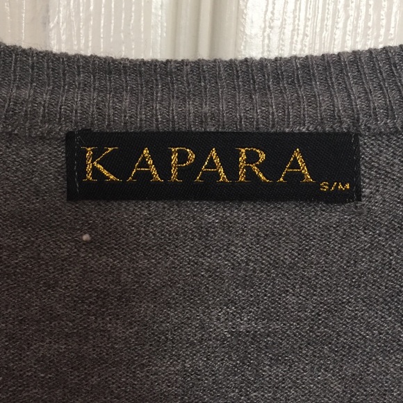 Kapara Gray and Red Striped Cardigan - Picture 3 of 4