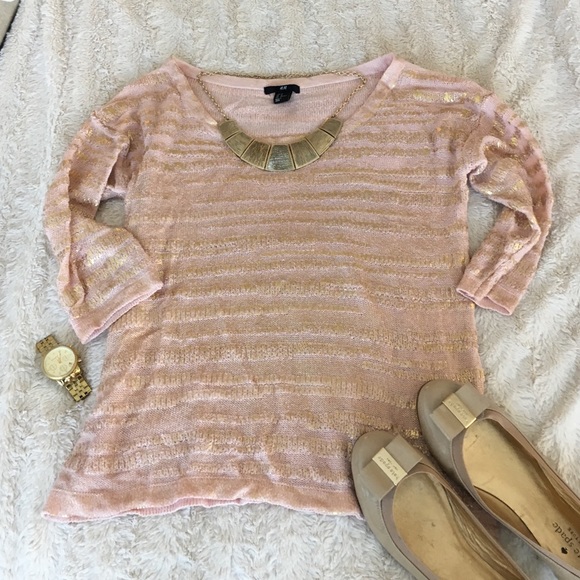 Rose gold H&M sweater