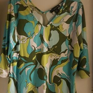 Multi colored stretch top