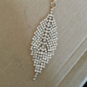 28" gold leaf CZ pendant