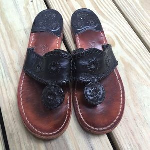 Jack Rogers Black Sandals Sz 7