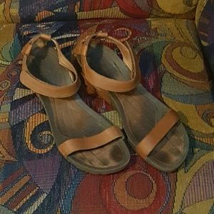 Teva Leather Wedge Sandals