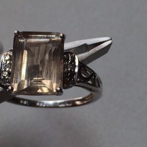 Scapulite Gemstone w diamond chips size 7