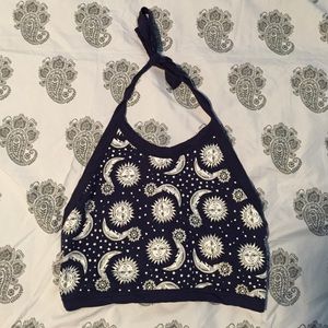 Sun and Moon Halter Crop Top