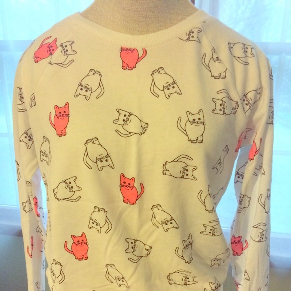Cat crew neck sweatshirt