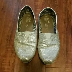 Silver Glitter Toms