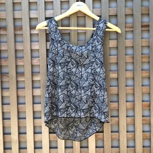 Patterned Top with Bow Back