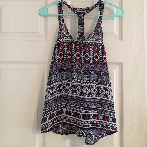 Aztec pattern flowy tank top