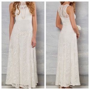 Mystic White Lace Maxi Dress