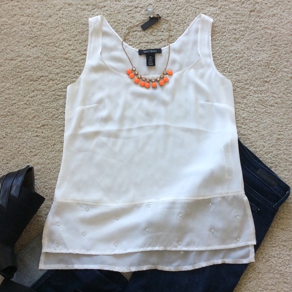 White House Black Market Tops - WHBM Embellished tank