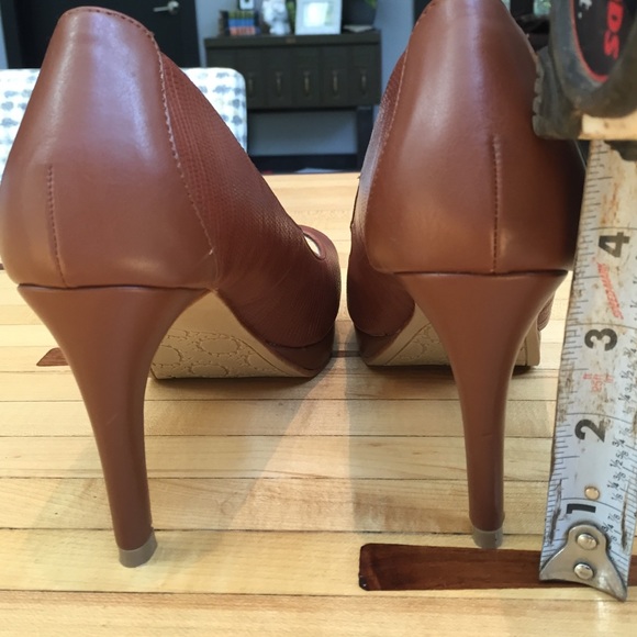 Rampage Brown Peep toe heels - Picture 2 of 4
