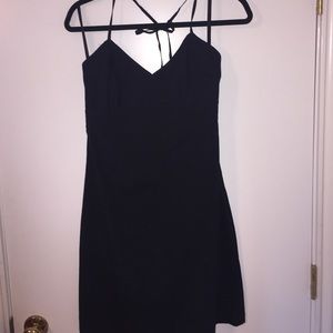 black halter dress