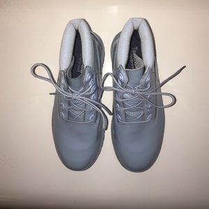 Blue timberland boots