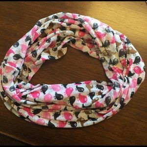 Bird print infinity scarf