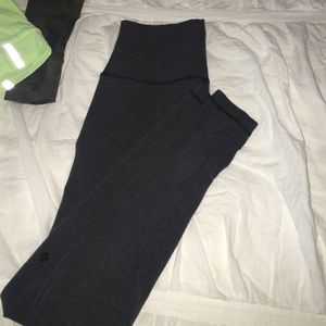 Lululemon high waisted wunder under cotton gray 6