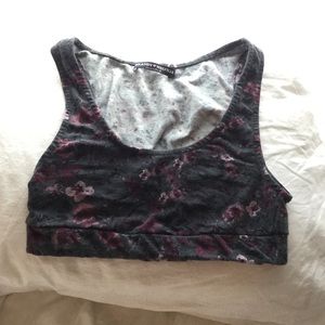 Floral brandy Melville crop top bra/bandeau