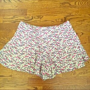 Free People Floral High Waisted Shorts