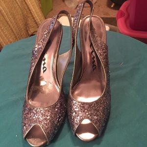 Silver High Heels