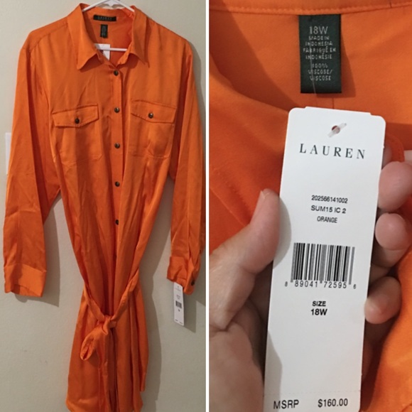 🆕 Plus Size Lauren Belted Shirtdress 001-5 - Picture 4 of 4