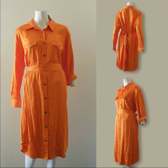 🆕 Plus Size Lauren Belted Shirtdress 001-5 - Picture 3 of 4