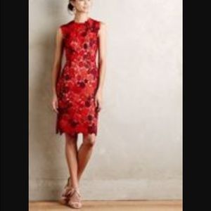 Red Lace Anthro Dress 😍