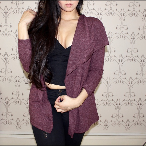 ✨SALE🌙 LAST ONE✨Bordeaux Heather Knit Cardigan