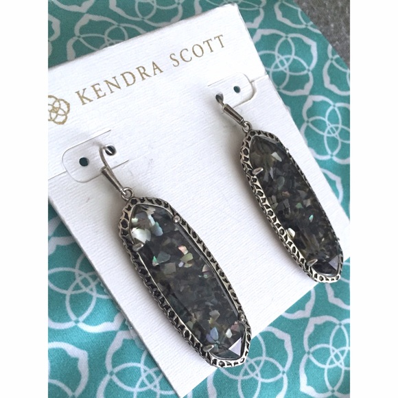 NWT Kendra Scott Lauren Crushed Black Pearl - Picture 2 of 3