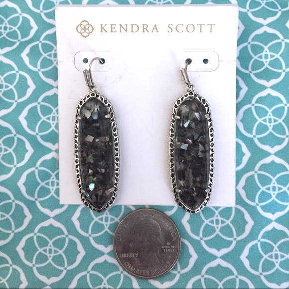 NWT Kendra Scott Lauren Crushed Black Pearl - Picture 3 of 3