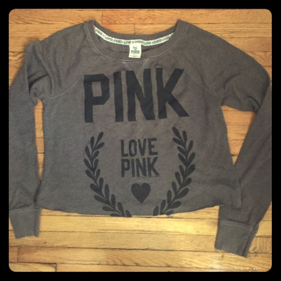 Cropped VS Pink grey sweatshirt