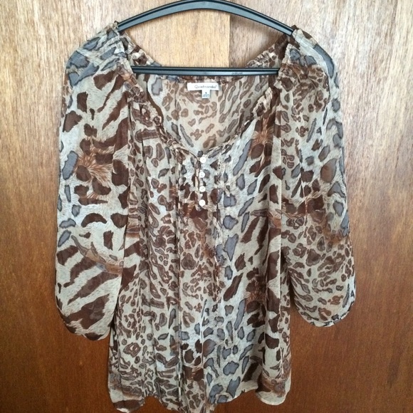 Cheetah print blouse