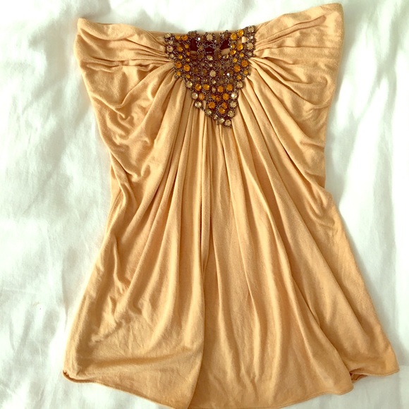 X small beige sky top