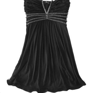 Large black sky halter dress