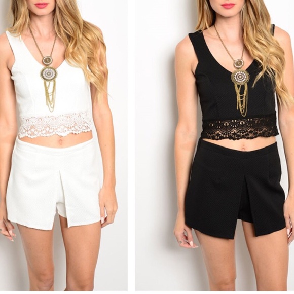 Crop Top and Skort Two Piece