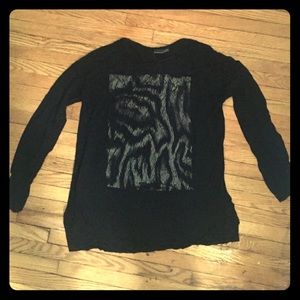 Zara slit-side black top