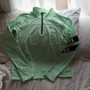 PINK quarter zip running top