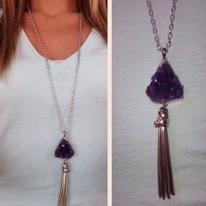 Druzy stone necklace