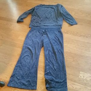 Victorias secret velour pants and top