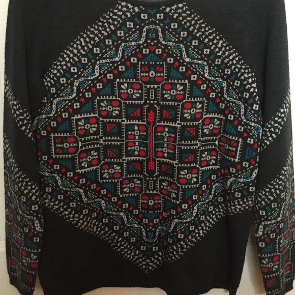 J. Crew Patterned Wool Sweater - Picture 3 of 4