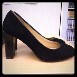 Talbots Suede Black Heels