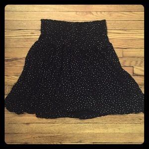 Polka-dot swing skirt