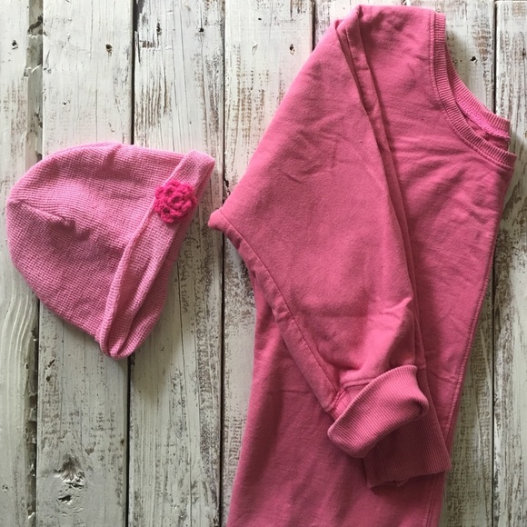 Pink Sweater with matching beanie