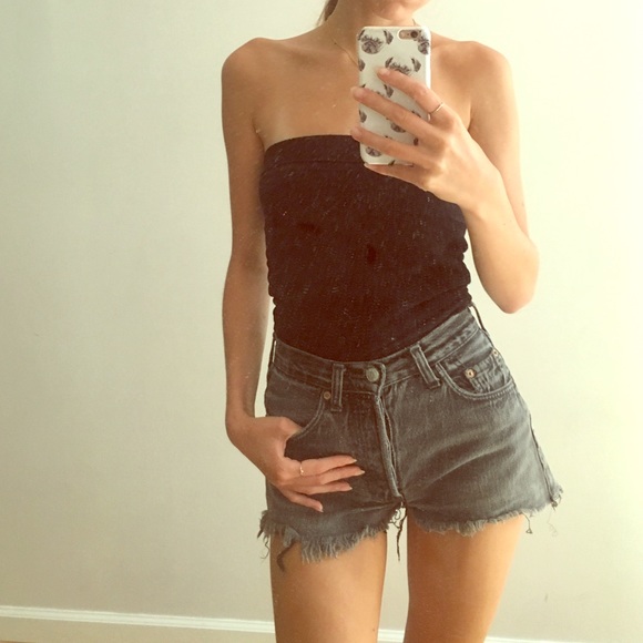 Cutoff vintage reworked LF grey Levi shorts 24/25