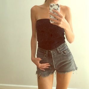 Cutoff vintage reworked LF grey Levi shorts 24/25