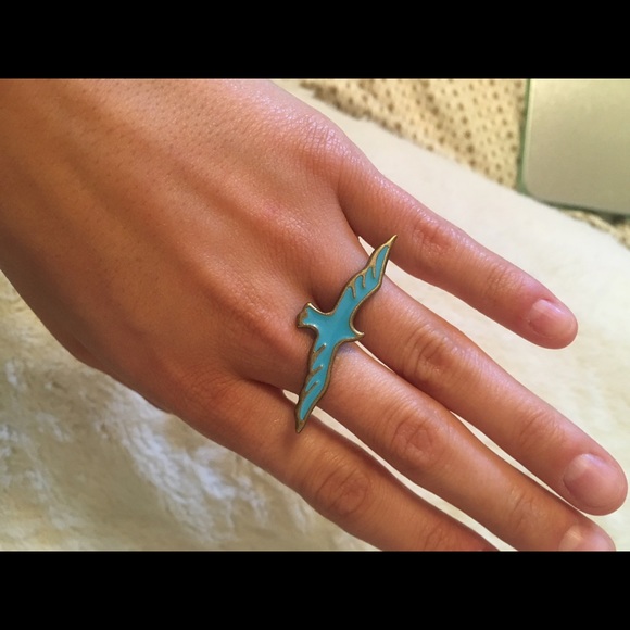 PacSun Jewelry - Turquoise blue hawk double ring