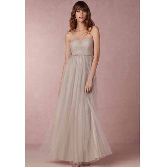 Jenny Yoo Anthropologie BHLDN dress grey sz 12