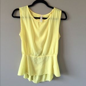 Yellow sleeveless top