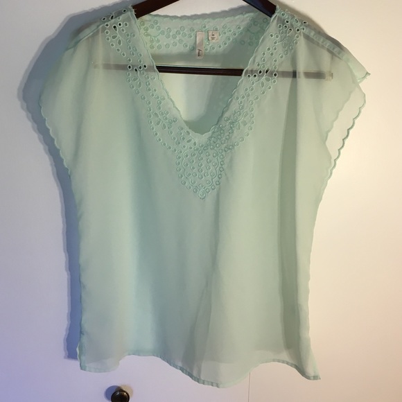 Sheer Mint Top