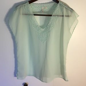 Sheer Mint Top