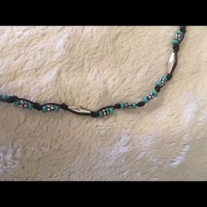 Turquoise and silver American Eagle necklace